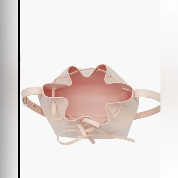 Mansur Gavriel Mini Saffiano Leather Bucket Bag DAHLIA
